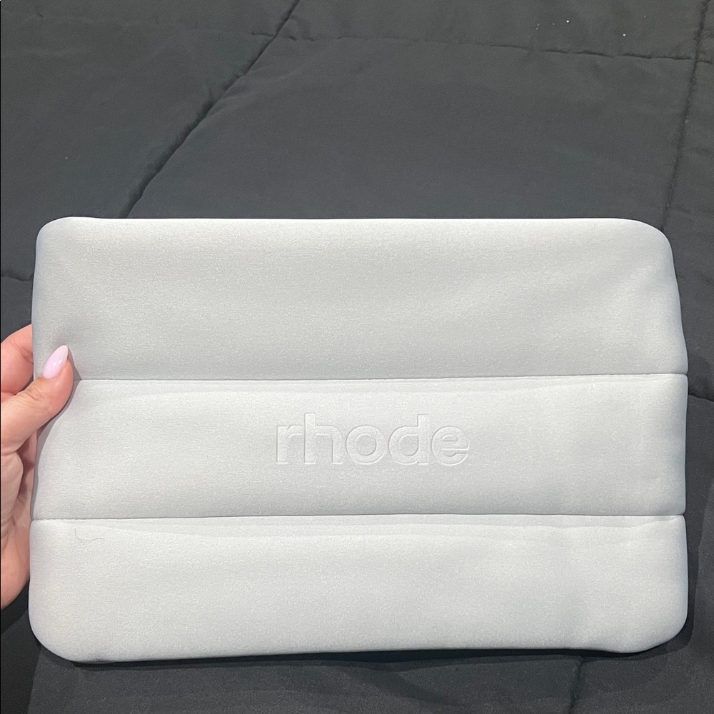 RHODE Light Gray Makeup Bag